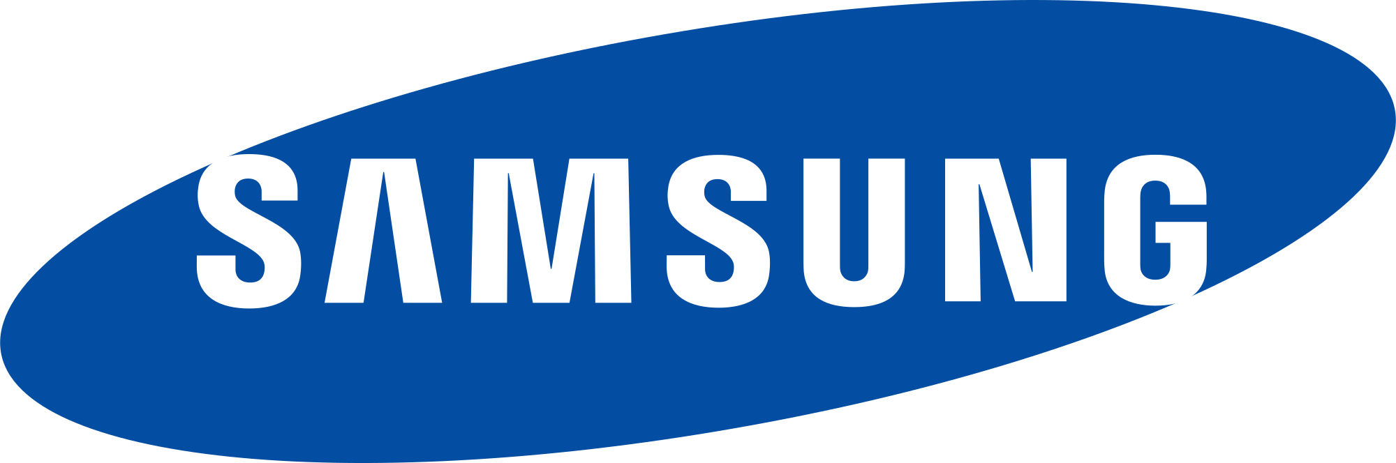 Blue and white Samsung logo