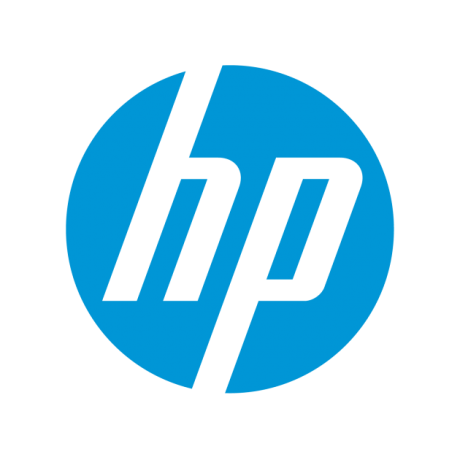 Light blue Hewlett Packard logo