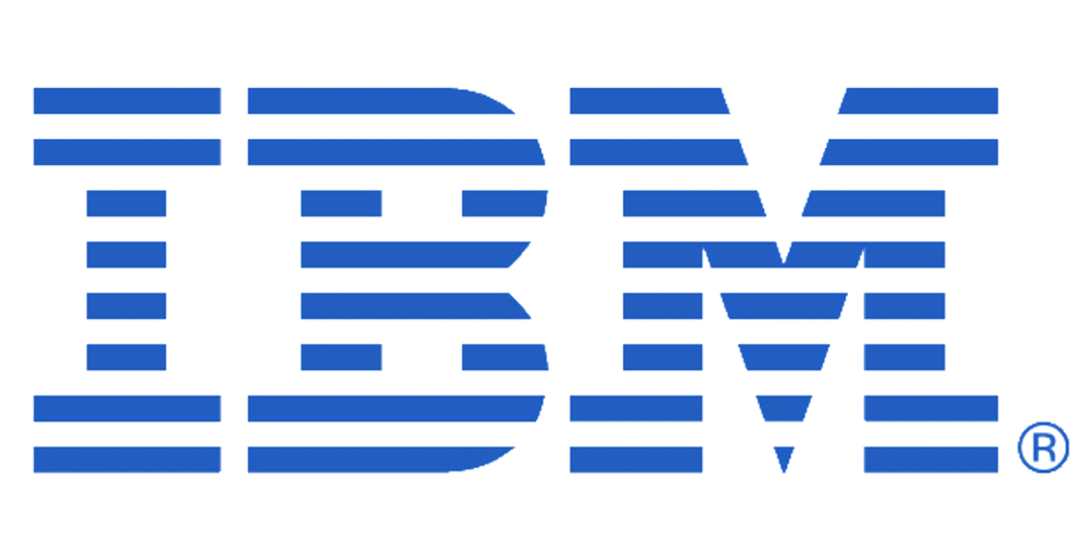 Blue line IBM logo